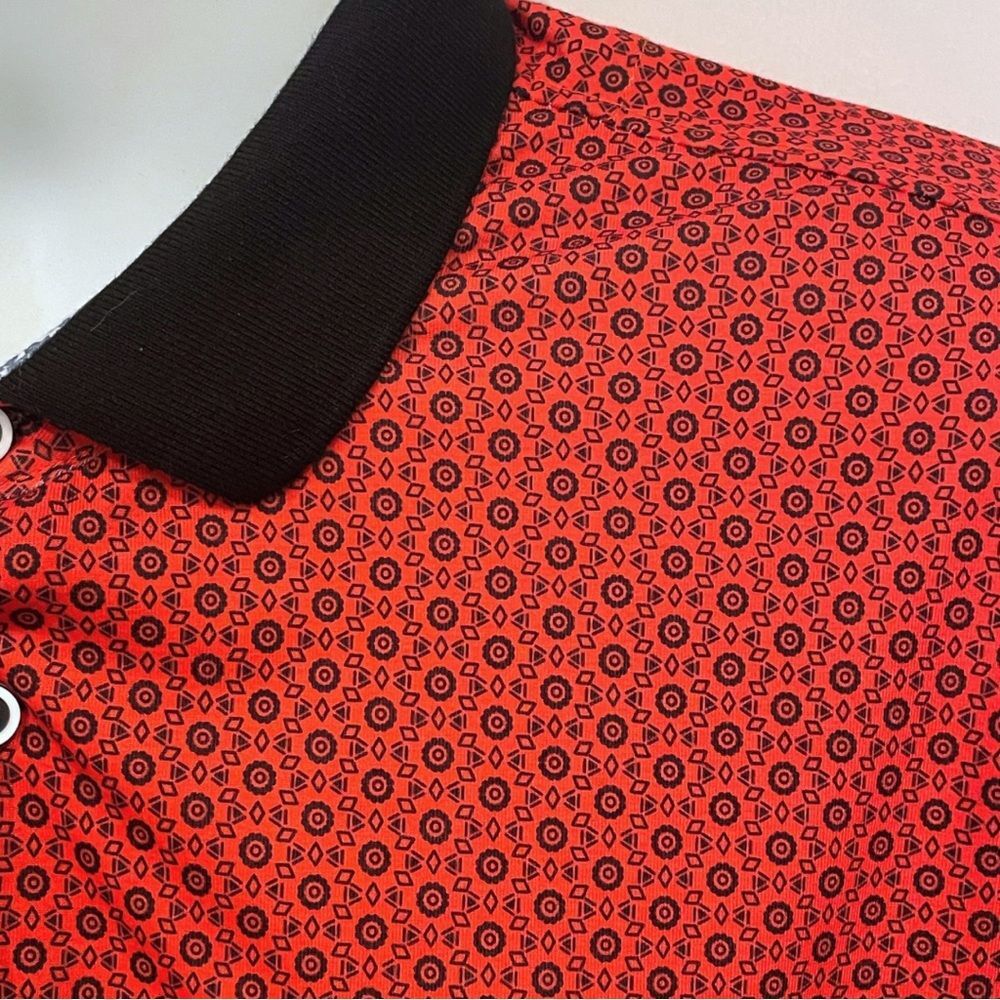 Bohio Men’s Polo Shirt – Red w/ Black Trim – Size XL - Picture 3 of 11